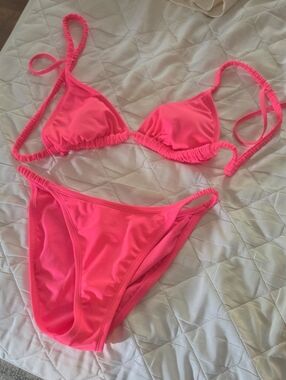 Wild Fable Neon Pink String Bikini Set